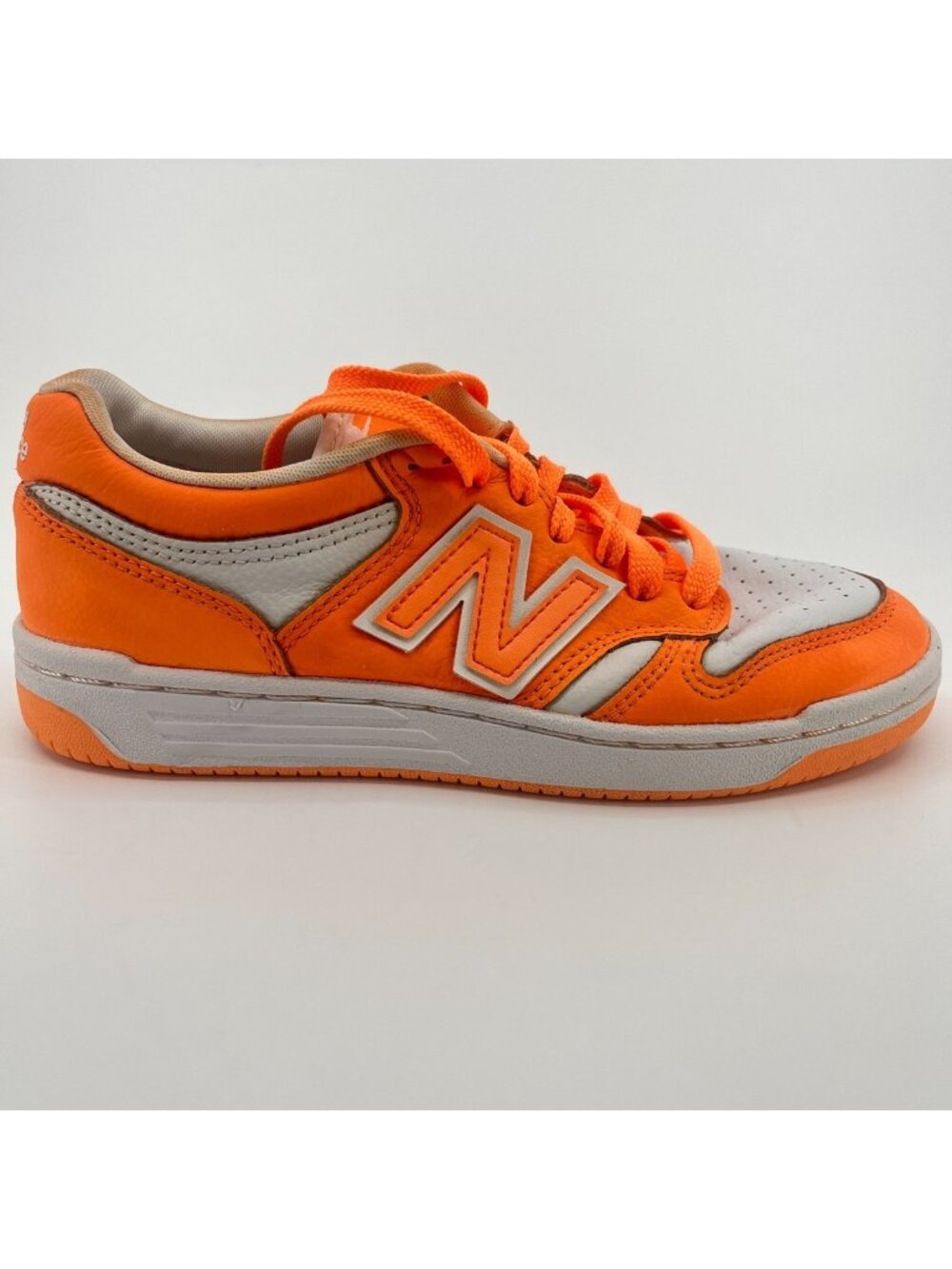 New Balance 480 Hot Mango Womens Size 7D Orange White Athletic Shoes Sneakers
